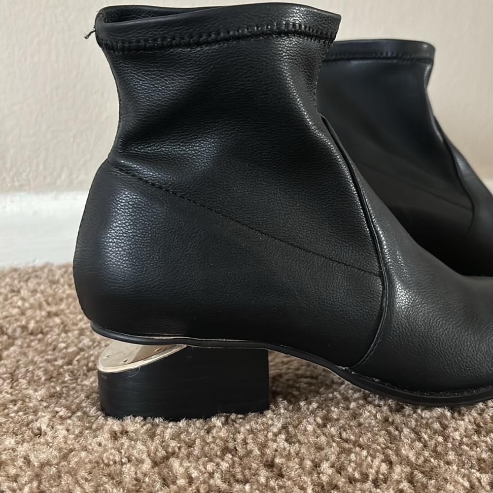 Silent D Black Cutout Heel Bootie - Picture 2 of 6